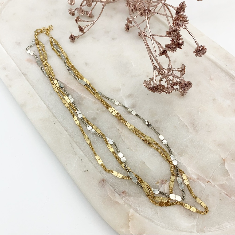 Layered Gold & Silver Necklace